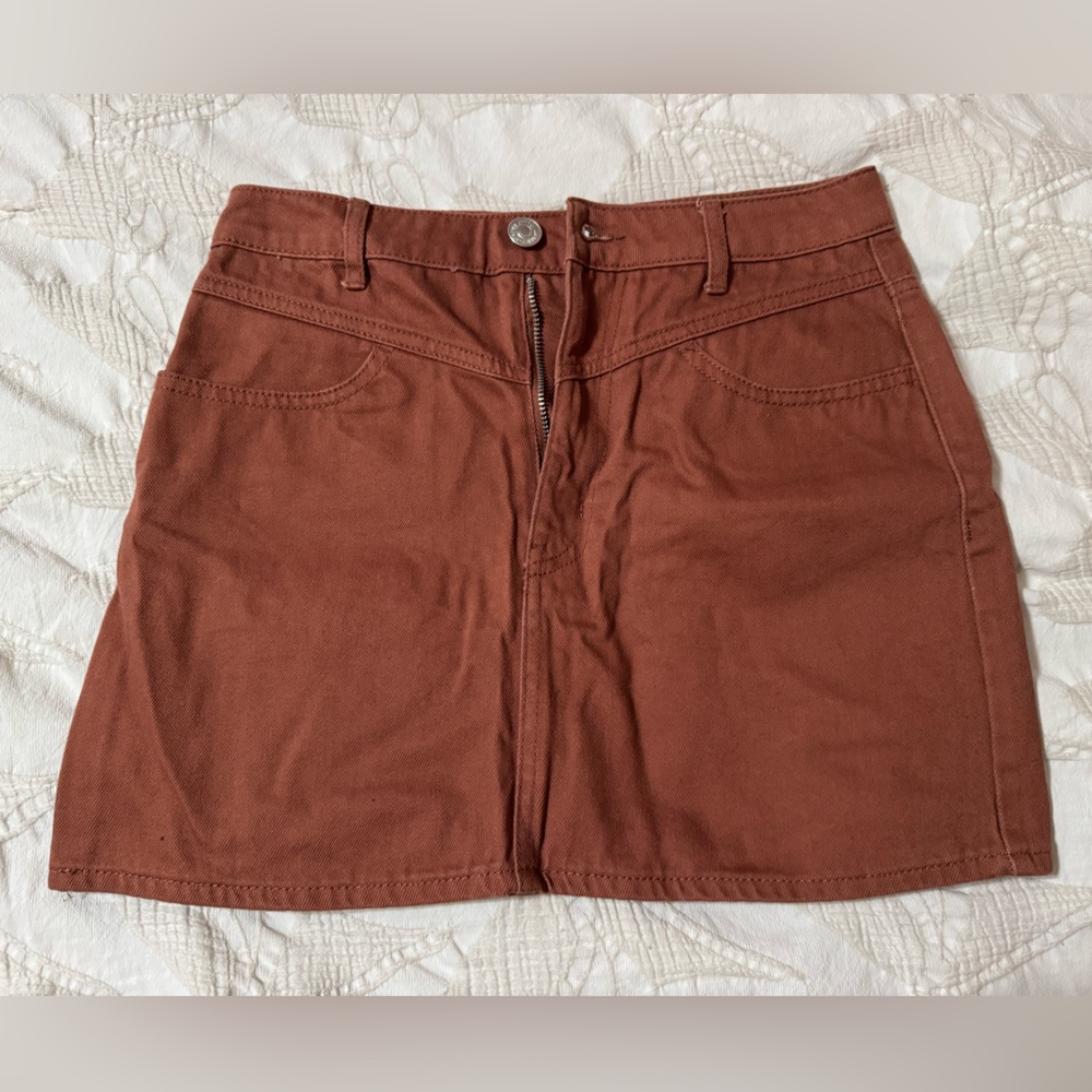Forever 21 Rust Mini Skirt | 100% Cotton | Size Small
